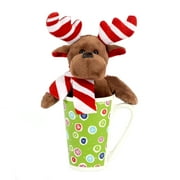 Holiday Time Christmas Plush in Latte Mug Gift Set – Reindeer: