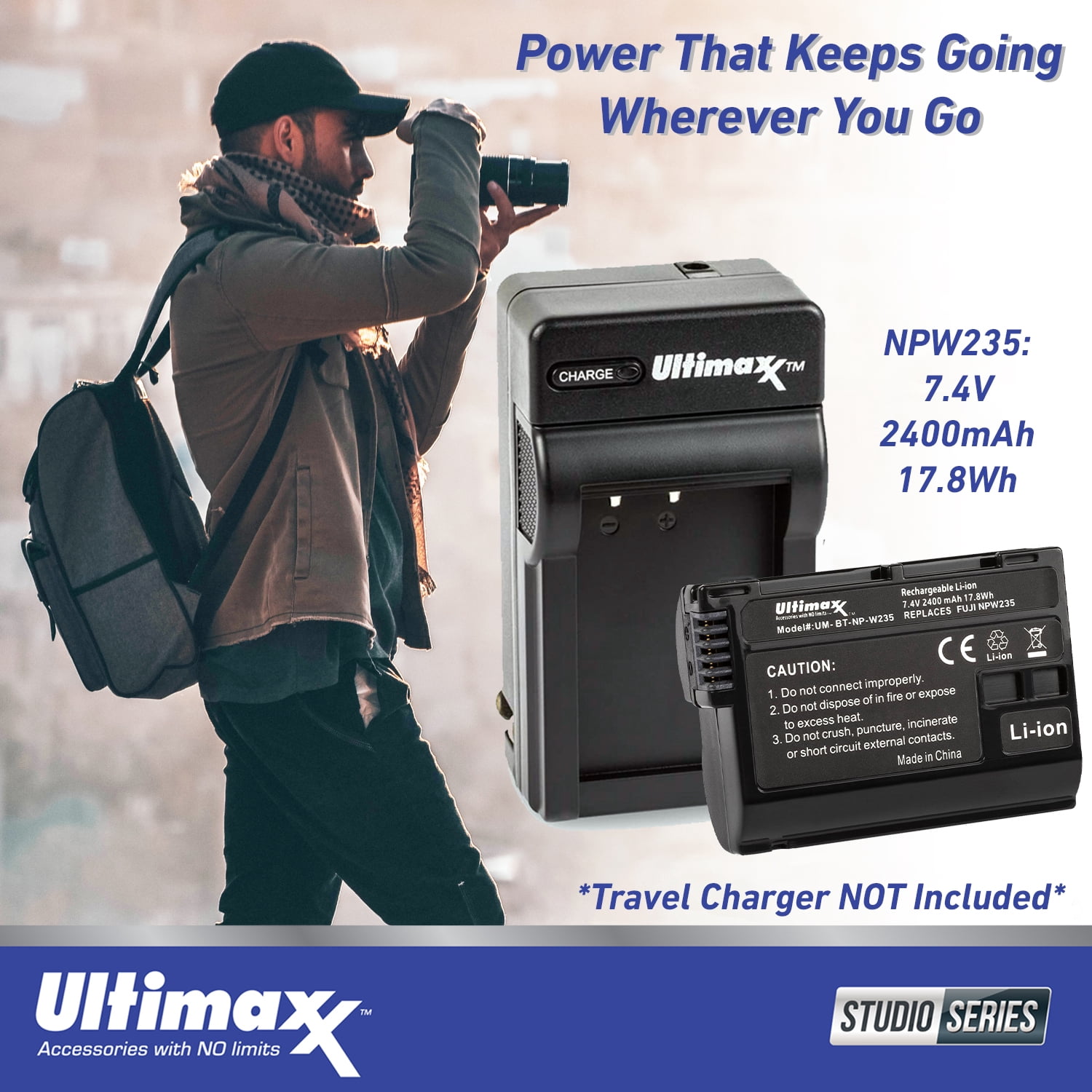 Ultimaxx Basic Bundle + FUJIFILM X-H2S Mirrorless Camera (Body Only) + SanDisk 64GB Ultra Memory Card, 1x Spare Battery (2400 mAh), Memory Card Reader & More (23pc Bundle)