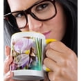 thumbnail image 2 of 3drose, Magical Fairy with Purple Flower, 15oz Two-tone Yellow Mug, 2 of 6