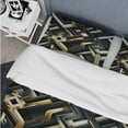 thumbnail image 4 of DESIGN ART Designart "Black And Gold Retro Mosaic Perspectives I" Gold modern bed cover set with 2 shams Full - Queen, 4 of 5