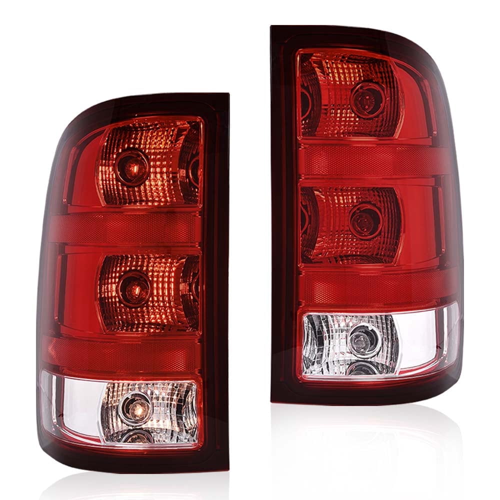 PIT66 1Pair Tail Lights Lamps Fit For 2007-2013 GMC Sierra 1500 2500 3500HD Left+Right