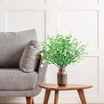 thumbnail image 5 of Fake Greenery Boxwood Plant Outdoor Artificial Flowers Fake Boxwood Plastic Plants Greenery Shrubs UV Resistant for Summer Indoor Outdoor Garden Patio Home Table Vase Decor, 1Pc(Orange,14x5"), 5 of 9