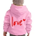thumbnail image 3 of FAOWME Sweat à Capuche à Manches Longues pour Enfants Imprimé Lettre Léger Rose 3-4 Ans, 3 of 6