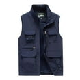 thumbnail image 1 of LOVZFMLL Jackets for Men's Work Clothes Jacket Solid Color Stand Collar Multiple Pockets Outdoor Sports Photography Coat, 1 of 6