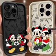 thumbnail image 2 of Funda de teléfono para iPhone 16, 15, 14, 13, 12 Mini, 11 Pro Max, 16 Plus, X, 15Pro, Mickey, Minnie Mouse, Navidad, cubierta a prueba de golpes, 2 of 5