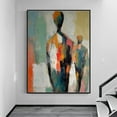 thumbnail image 2 of Original multi-person abstract backhand oil painting 100% handmade modern wall art office decoration,61*46cm (24*18) inches, unstretched frameless, 2 of 4