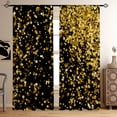 thumbnail image 2 of 2 Panels Gold Powder Glitter Rainbow Color Printed Curtains Bedroom Living Room Kitchen Decorative Curtains Can Be Customized 2 PCs, 2 of 7