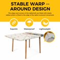 thumbnail image 4 of Happy Easter Table Cloths for 3 Foot Rectangle Tables, Spring Rabbits Polka Dots Beige Burlap Patio Waterproof Elastic Fitted Tablecloths, Washable Rectangular Table Cover for Camping, 4 of 8