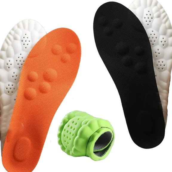 Footstr Insoles, Footstr – Insolex, Breathable Soft Foam Shoe Insole, 4D Elastic Cloud Soles Lightweight Arch Support Inserts, Shock Absorption Sports Insoles, for Women & Men (2Pcs/B, 39-40)