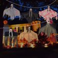 thumbnail image 2 of Spooky Halloween Hanging Ghost Realistic with Hanging Rope Ghost Face Ghost Small Hanging Flag Arrangement Patio Porch Outdoor, 2 of 8