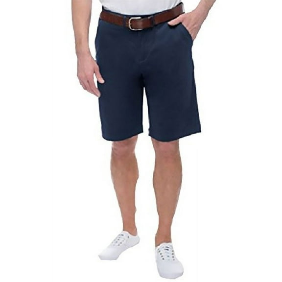 Jachs Men's Sateen Flat Front Shorts, Navy, 34