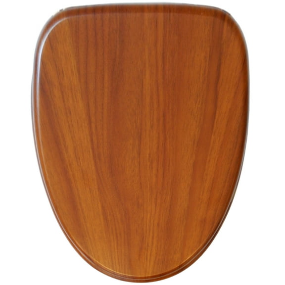 Sanilo Soft Close Toilet Seat ELONGATED, Quiet and Slow Close Lid and Seat, Strong Bumpers and Hinges, Mahogany