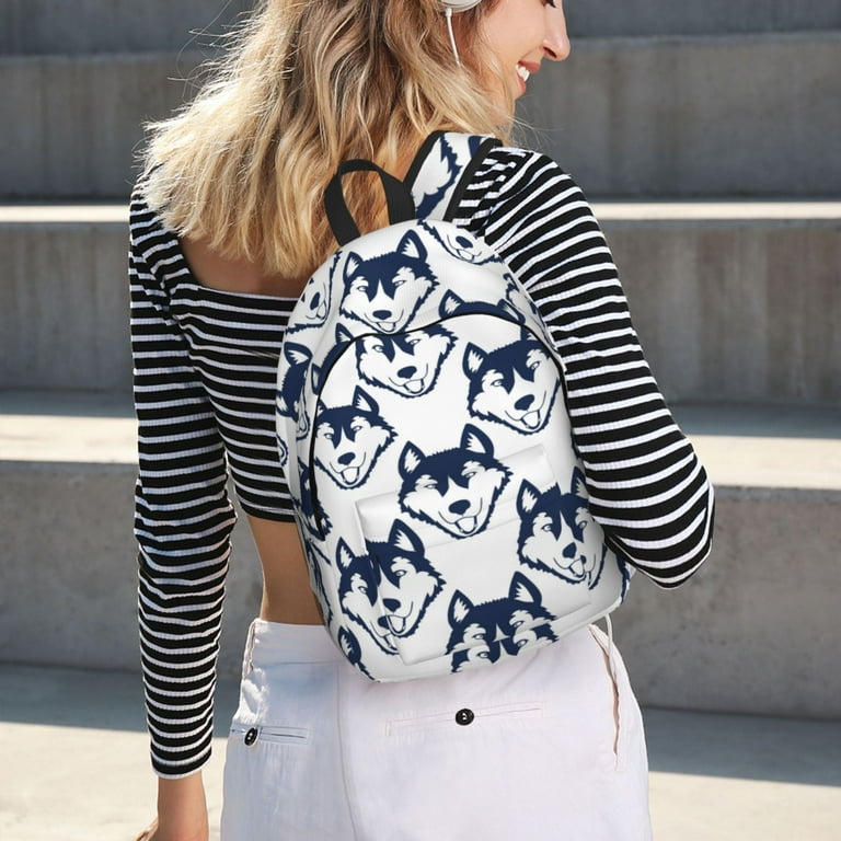 Classic Cute Cartoon Husky Funny Backpack for School Canvas Backpack Bookbag School Backpacks for Boys Girls College Student Travel Work Laptop Backpack Carry On Backpack for Women Men Walmart