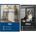 thumbnail image 5 of Multi-Functional 37.8" Dog Crate Furniture with Sliding Barn Door and Storage Drawer, Wooden Indoor Kennel Table for All Size Dogs, 5 of 7