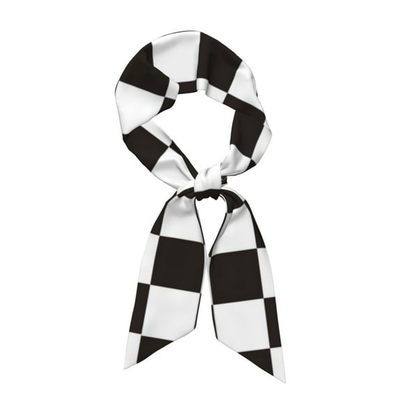 Junzan Black and White Checkerboard Print Scarves for Women,Wrap Scarf Head Shawl Long Scarf Accessory Scarf Fall Gift