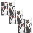 thumbnail image 7 of SKYSONIC Black and White Cats Baby Muslin Washcloths Face Towel, Burp Cloths Cotton Wipes 5 PCS Infant Wash Cloth for Newborn Boys Girls 12"x12", 7 of 7