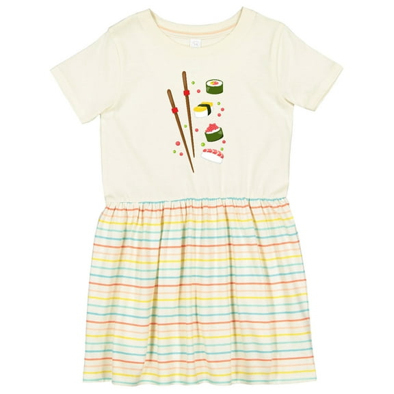 Inktastic Sushi and Chopsticks Girls Toddler Dress