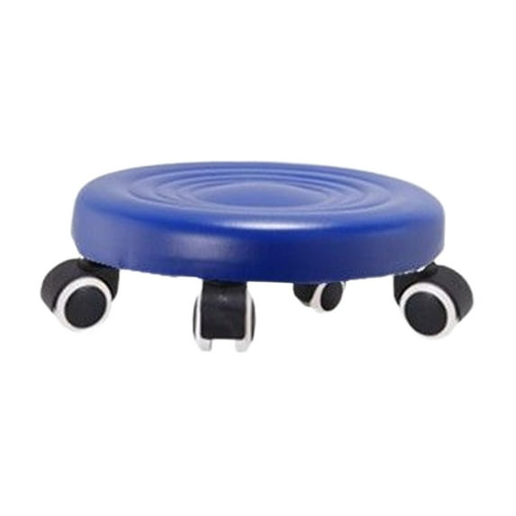 360 degree Rotating Rolling Stool Pedicure Stool Rotable Multipurpose Sturdy Pulley Wheels Stool Low Roller Seat for cleaning floor Garage garage Blue