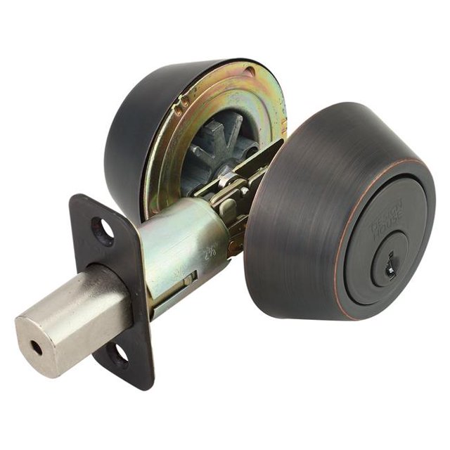 Design House 750760 Pro Double Cylinder Deadbolt, Oil Rubbed Bronze
