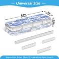 thumbnail image 3 of Plastic Pencil Box Large Capacity Pencil Boxes Clear Boxes with Snap-Tight Lid Stylish Office Supplies Storage Organizer Box Blue Floral Pattern, 3 of 7