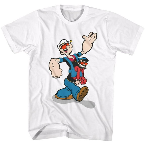 Popeye Pappa Popeye White Adult T-Shirt 4Xl