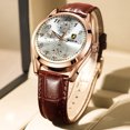 thumbnail image 5 of Reloj de lujo para hombre, resistente al agua, de cuarzo, de cuero, regalo para hombre, 5 of 5