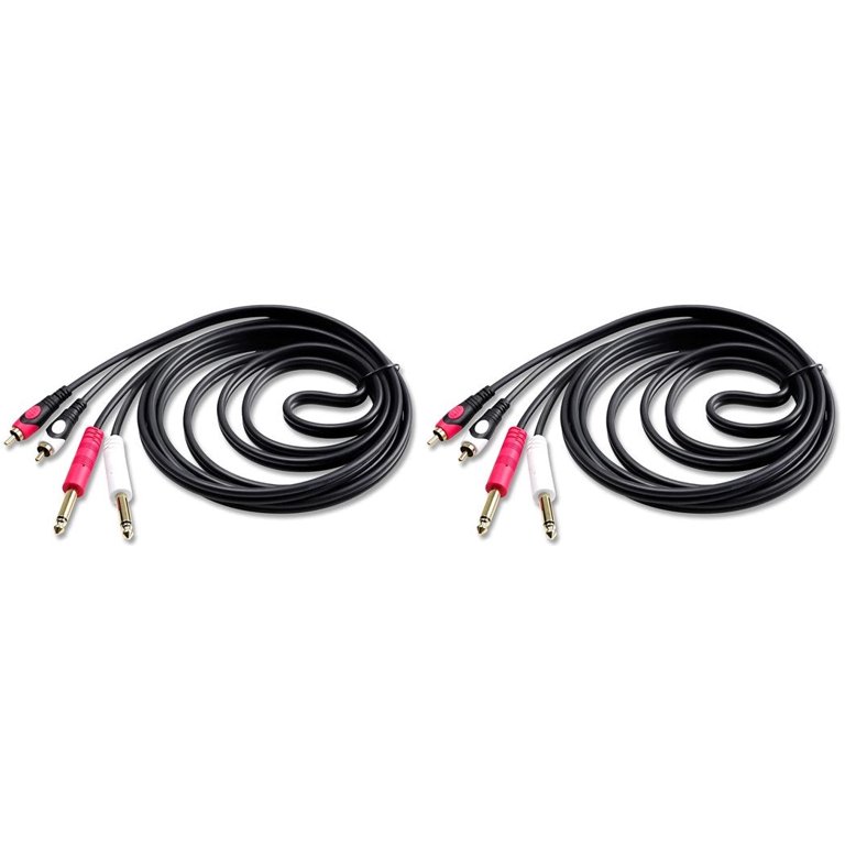 Dual RCA Audio Cable 25ft Long for Stereo CD DVD Amplifier Mixer DJ PA