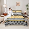 thumbnail image 4 of Feelyou Hippie Boho Damask Full Size Comforter Sets, Retro Bohemian Bedding Sets, 3 Pieces, 4 of 8