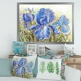 thumbnail image 3 of Designart 'Blue Irises Blossoming Flowers' Traditional Framed Art Print, 3 of 4