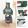 thumbnail image 3 of FORMRS Wearable Blanket Hoodie with Sleeves for Kids Cozy Flannel Sweatshirt, Christmas Cat, 3 of 7