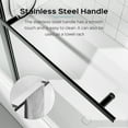 thumbnail image 4 of MAYEERTY 43*58" Frameless Folding Shower Door for Bathtub, Tempered Glass, Matte Black, Space-Saving, Easy Instal, 4 of 9