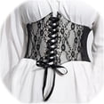 thumbnail image 1 of Cinturones elásticos anchos, pretina clásica con cordones para fiesta, Club, vestido de baile para mujeres y niñas, 1 of 4