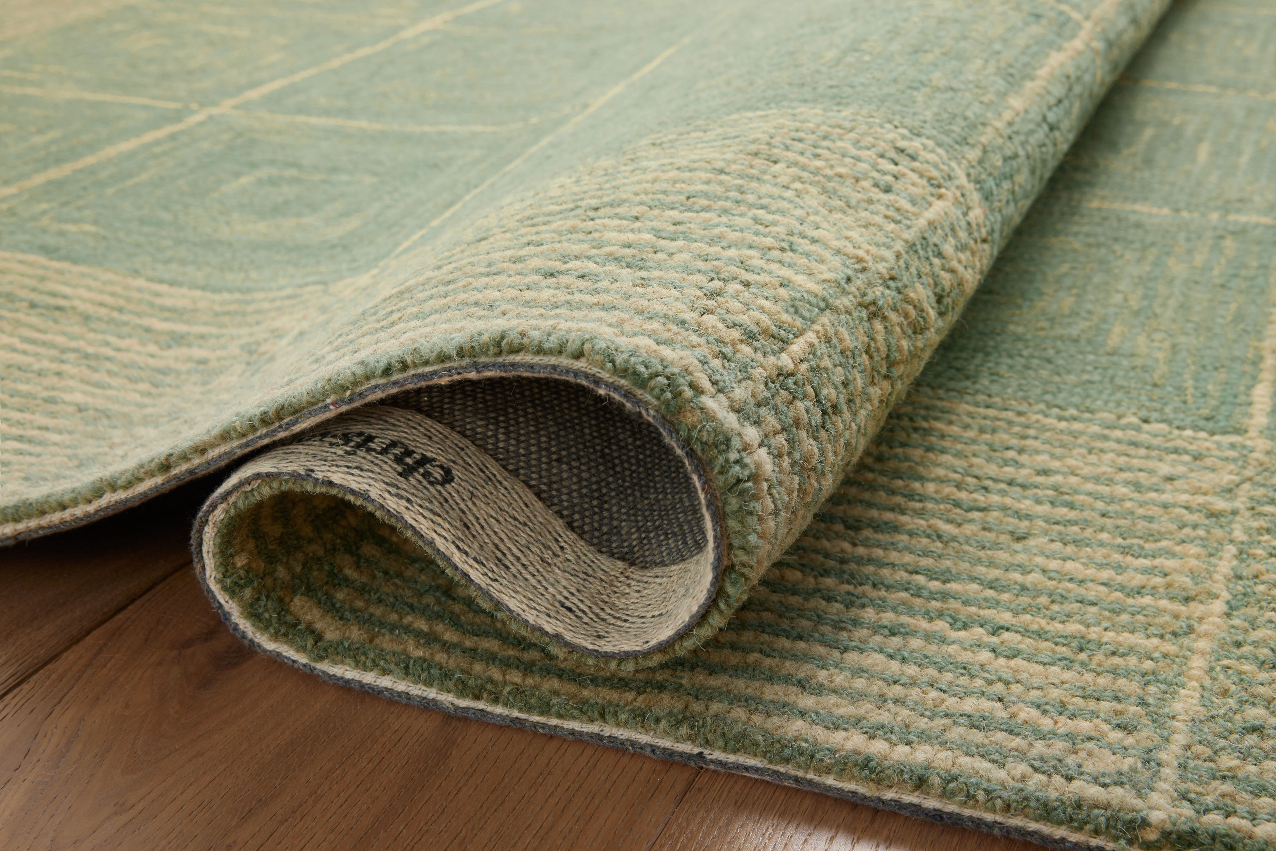 Chris Loves Julia x LoloiFrancis Green / Natural 8'-6" x 12' Area Rug
