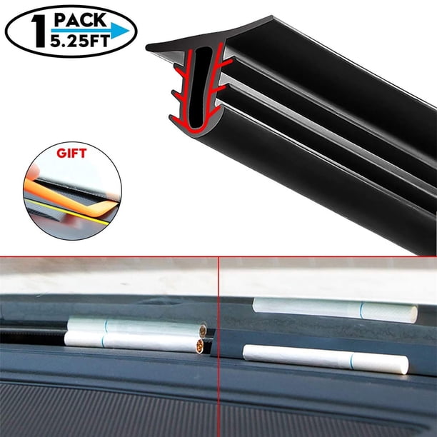 Tira De Goma Para Puerta De Coche De 1,6 M, Color Negro, Para Sellar Parabrisas, Insonorizada Y A Prueba De Polvo, Resistente Al Calor Y Al Frío.
