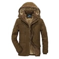 thumbnail image 1 of Abrigos para hombre, chaqueta acolchada de invierno, abrigo informal cálido, abrigo térmico grueso con capucha, abrigo vintage, 1 of 5