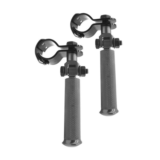 sweethay Universal Motorcycle Folding Rear Seat Footrest Parts Pedals for Niu Vehículos, repuestos y accesorios Mis Negro