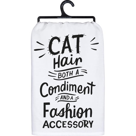Primitives by Kathy Kitchen Towel 28 L x 28 W Cat Hair Both Condiment & A Fashion Accessory
