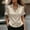 *Beige, variant on Silk Satin Button Down Shirts for Women ,Short Sleeve V Neck Casual Work Office Blouse Tunic Tops Red,Womens Plus L