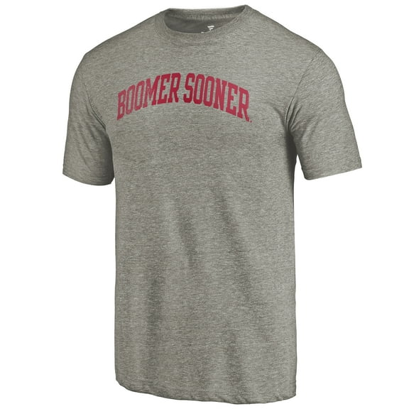 Men's Heathered Gray Oklahoma Sooners Arched Battle Cry Tri-Blend T-Shirt