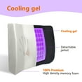 thumbnail image 3 of Sojoy Cooling Gel Lumbar Support Pillow for Office Chair or Car Seat Boost Your Lower Back Comfort Zone High Grade Memory Foam Universal Chair Cushion With Gel Bumps (Black&Purple), 3 of 9