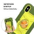 thumbnail image 6 of JTCASES for iPhone XR Case, Heavy Duty Protection Hybird PC Silicone 360° Rotating Ring Bracet Magnetic Car Mount Fully Coverage Slim Non-Slip for iPhone XR, Avocado, 6 of 8