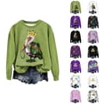 thumbnail image 1 of Mardi Gras 2026 Chandails en Molleton pour Femmes Tendance Manches Longues Col Rond Décontracté Carnaval Graphique Chandail en Molleton Pulls pour Femmes, 1 of 3