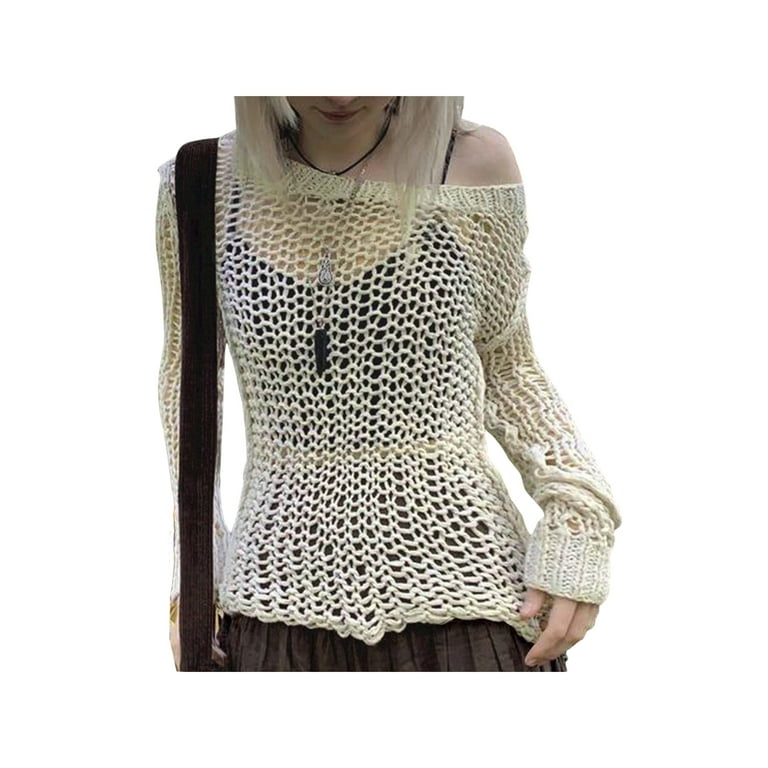 DAZY Hollow Out Trumpet Sleeve Super Crop Sweater Without Cami Top  Super  cropped sweater, Crochet long sleeve tops, Crochet top outfit
