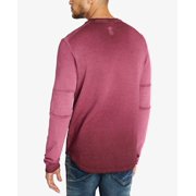 Buffalo David Bitton Mens French Terry Sweatshirt, Purple, Medium