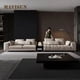 thumbnail image 2 of Italian Designer Light Luxury Genuine Leather Corner Combination New Arrival Minimalist Large Villa High-end Custom Sofa Set My Lux Decor Round, 2 of 12