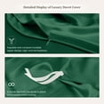 thumbnail image 2 of THXSILK Silk Duvet Cover, 19 Momme 100% 6A+ Top Grade Mulberry Silk, Quilt/Comforter Cover with Zipper & Coner Tie（Green,Cal.King Size）, 2 of 6