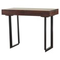 thumbnail image 1 of Mod-Arte Glisse Moderne Bureau en Bois Dur et Fer avec Rangement en Noyer, 1 of 3