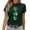 Dark Green, variant on Wangmeiwg Women's St. Patrick's Day Crew Neck Short Sleeve T Shirt Summer Short Sleeve
