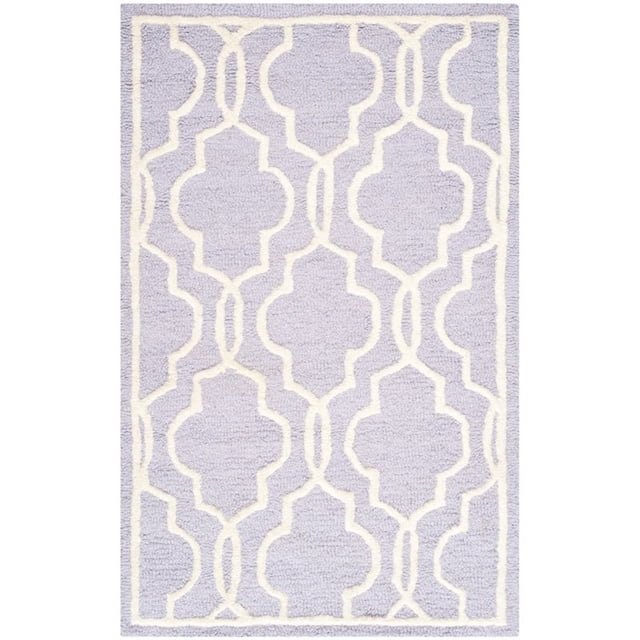 Safavieh Cambridge 4' X 6' Hand Tufted Wool Rug in Lavander and Ivory