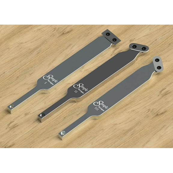 Carbide Tipped Woodturning Scraper Set of 3 American Made Tools, Stainless Steel